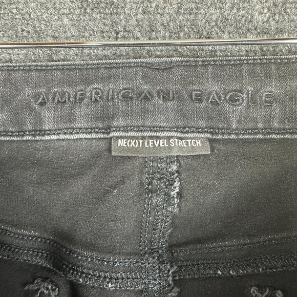 American Eagle Outfitters  Womens 30 The High Rise Jegging Black Cotton Stretch - Picture 4 of 9